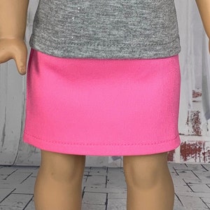 Bubblegum Pink Denim Skirt - Doll Clothes fits 18&quot; Dolls