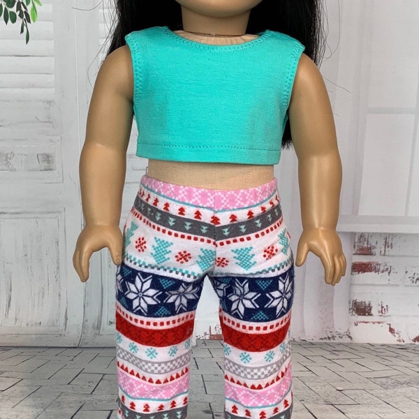 18” Doll Pajama Set - Nordic Pattern - Made to fit 18 inch Dolls