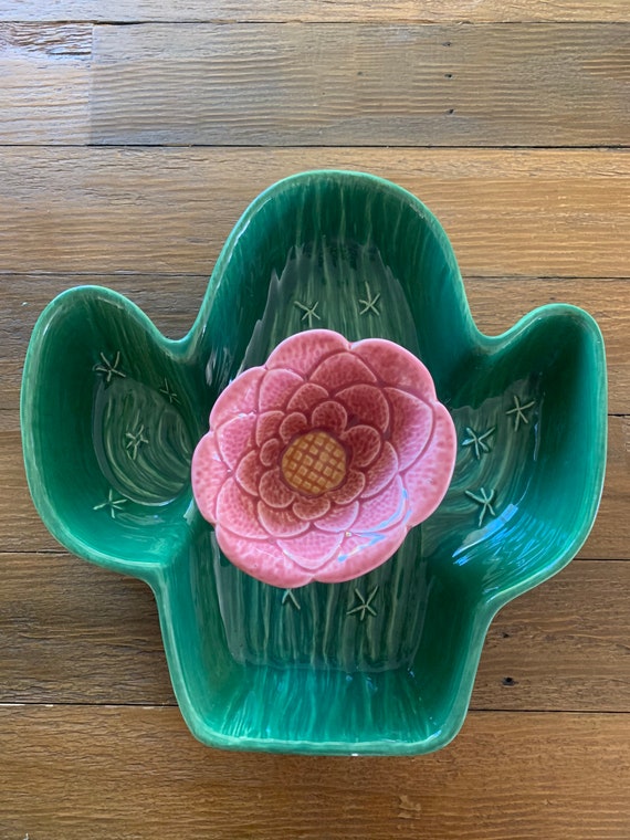 Vintage Treasure Craft Cactus Chip and Dip Serving Bowls Etsy