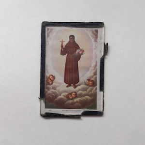 Saint Benedict of Palermo, vintage framed image