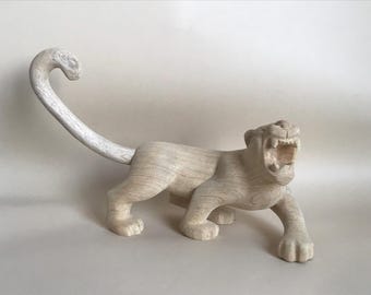 Jaguar. Hand carved wood.
