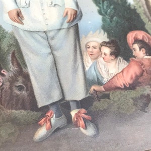 Gilles by Antoine Watteau. Vintage framed postcard image 4