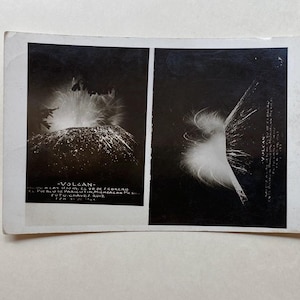 Paricutin volcano, Vintage postcard.