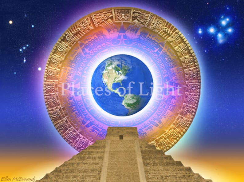 Dawn of the Golden Age visionary art new age art Pleiades image 1