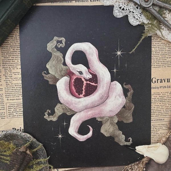 Original Sin Persephone Ball Python Cottagecore Print