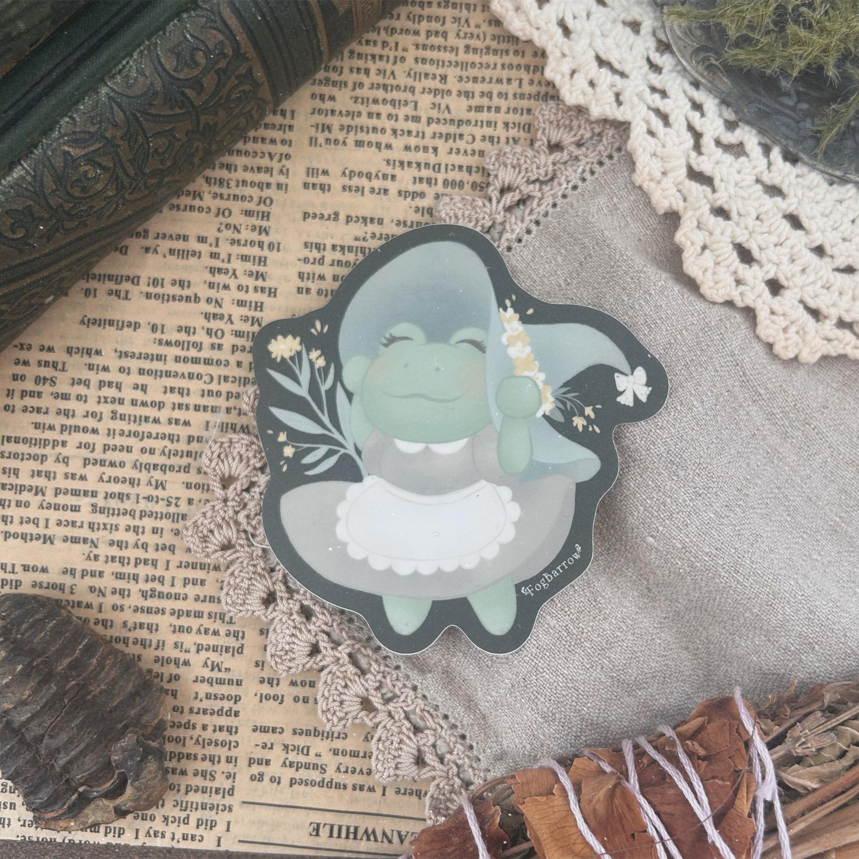 Cottagecore Frog Witch Vinyl Sticker - Etsy