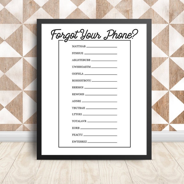 Forget Your Phone Etsy