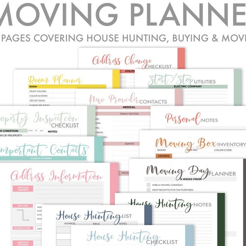 Printable Relocation Planner Bundle of Moving and House - Etsy