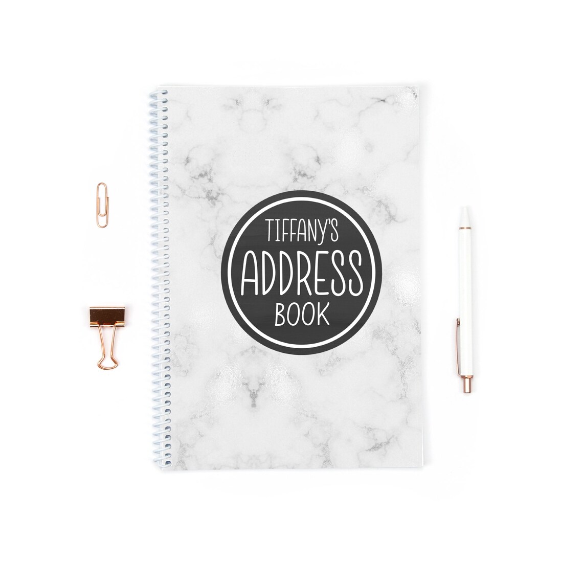 Personalized Address Book Large Print 6x9 Spiral Bound Etsy