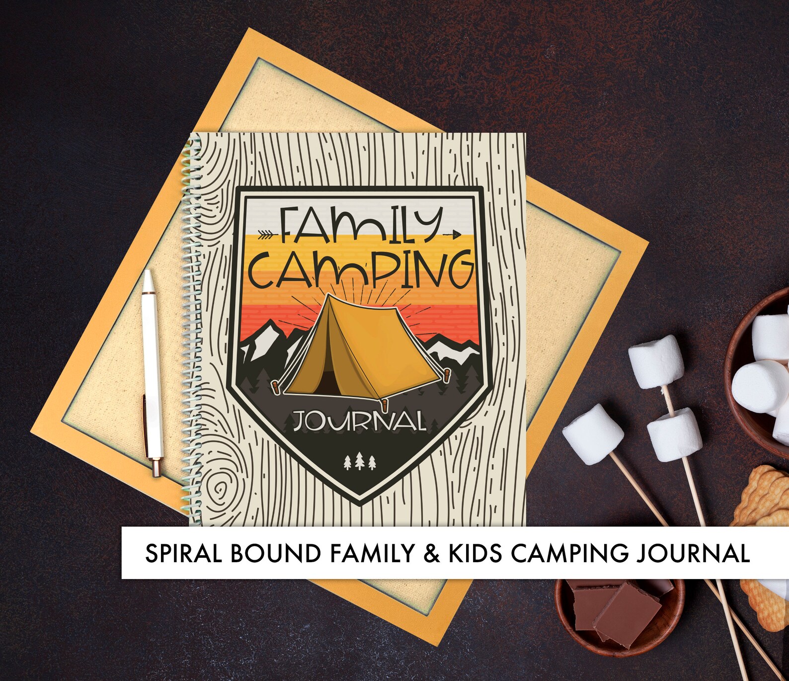 Personalized Cover Kids Camping Journal Family Campout Etsy