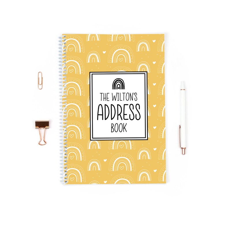 Personalized Address Book Large Print 6x9 Spiral Bound Etsy