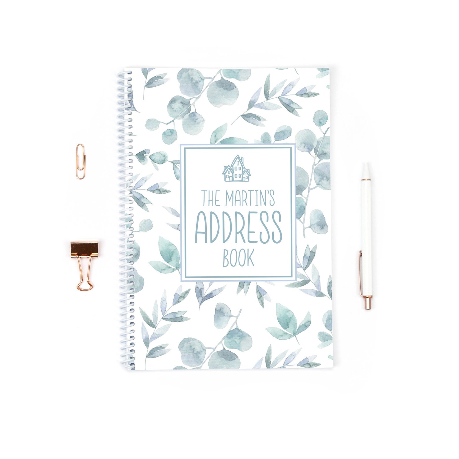 Personalized Address Book Large Print 6x9 Spiral Bound Etsy