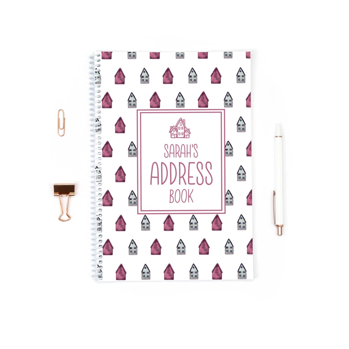 Personalized Address Book Large Print 6x9 Spiral Bound Etsy