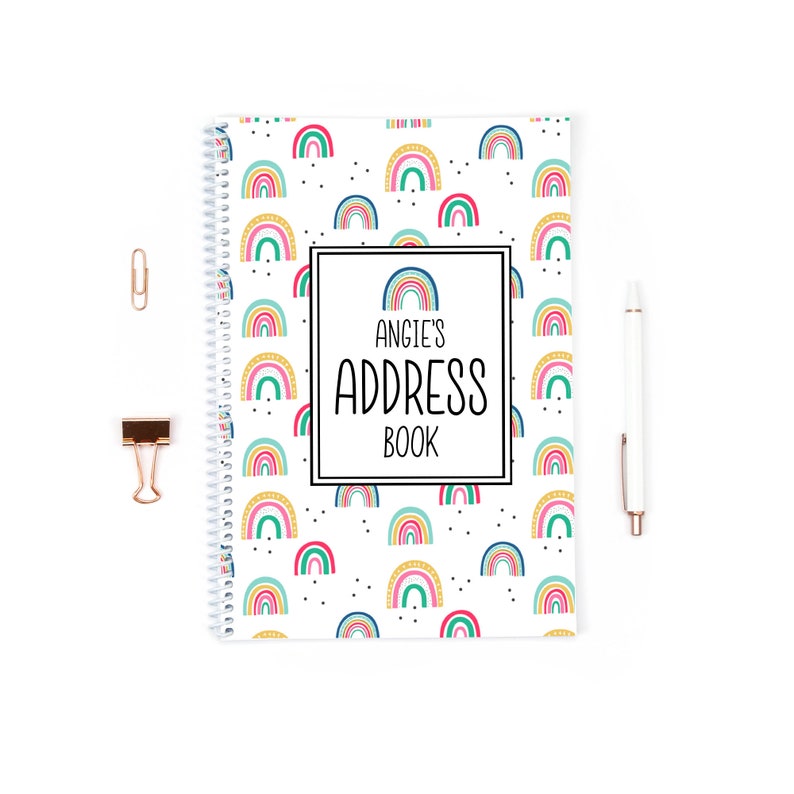 Personalized Address Book Large Print 6x9 Spiral Bound Etsy