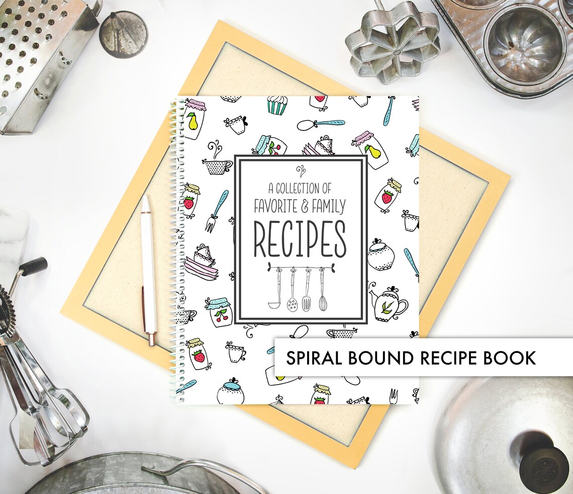 Personalized Recipe Book Spiral Bound Recipes Keepsake Etsy