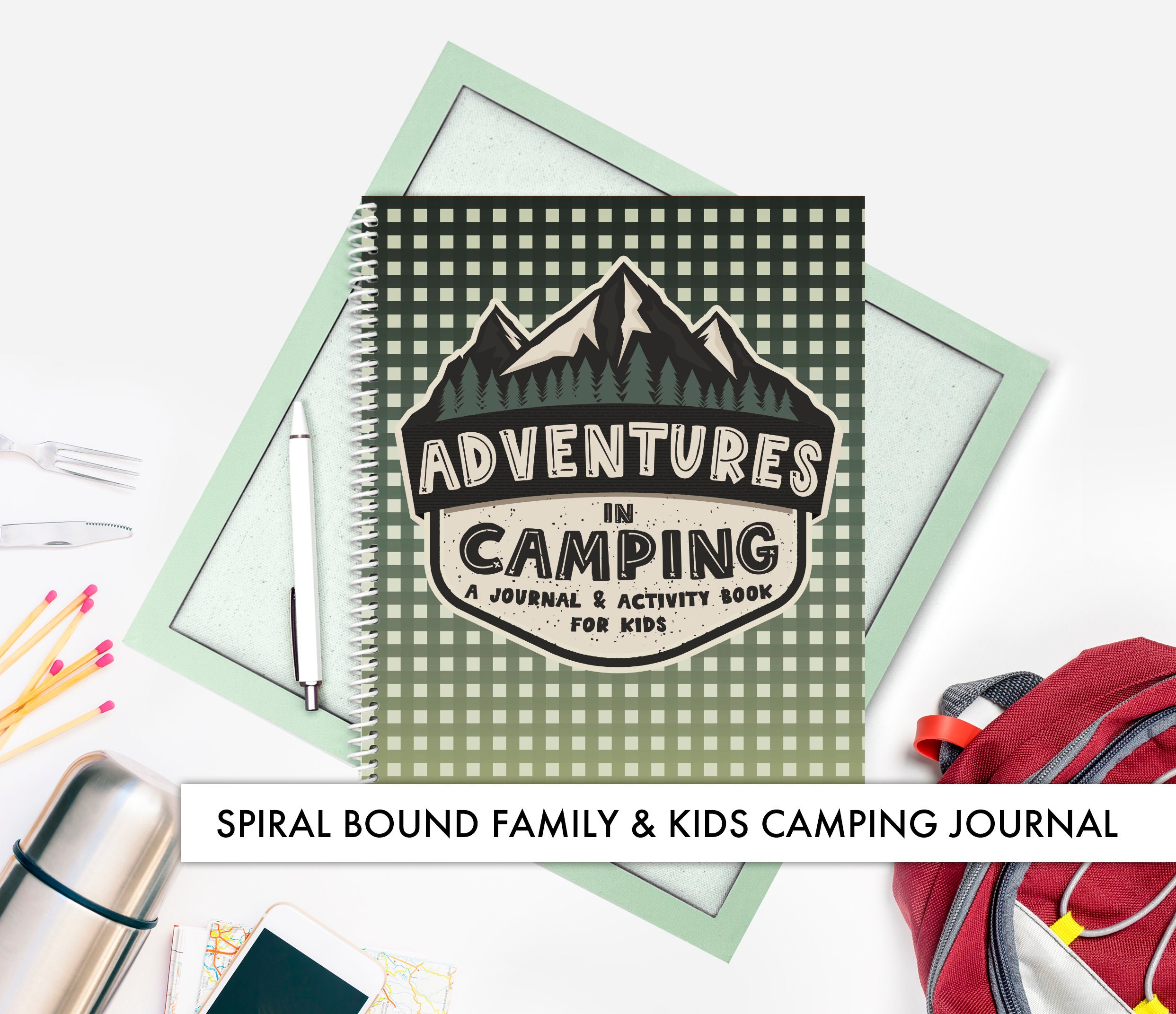 Personalized Cover Kids Camping Journal Family Campout Etsy