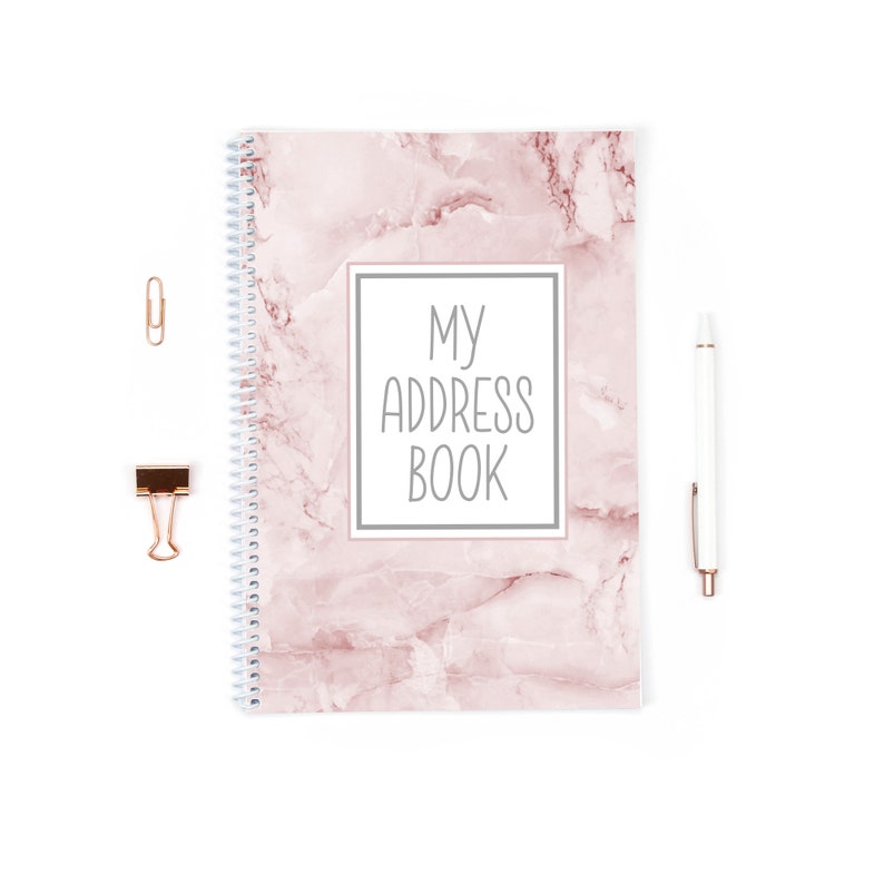 Personalized Address Book Large Print 6x9 Spiral Bound Etsy