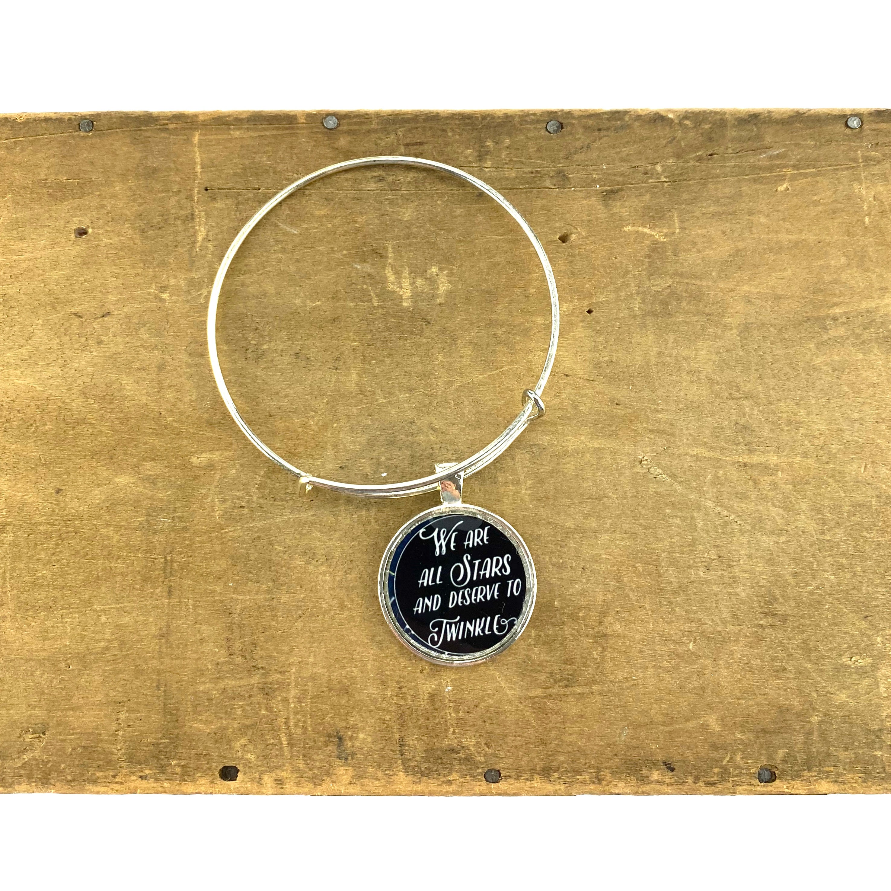 Silver Bracelet, Adjustable Wire Bracelet, Famous Quotes, Silver