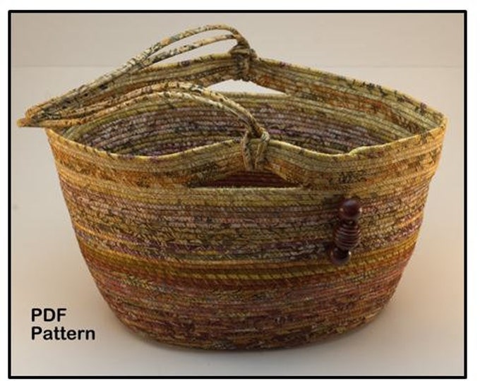 Rope Basket Pattern PDF Clothesline Cord Method by Batik Etsy