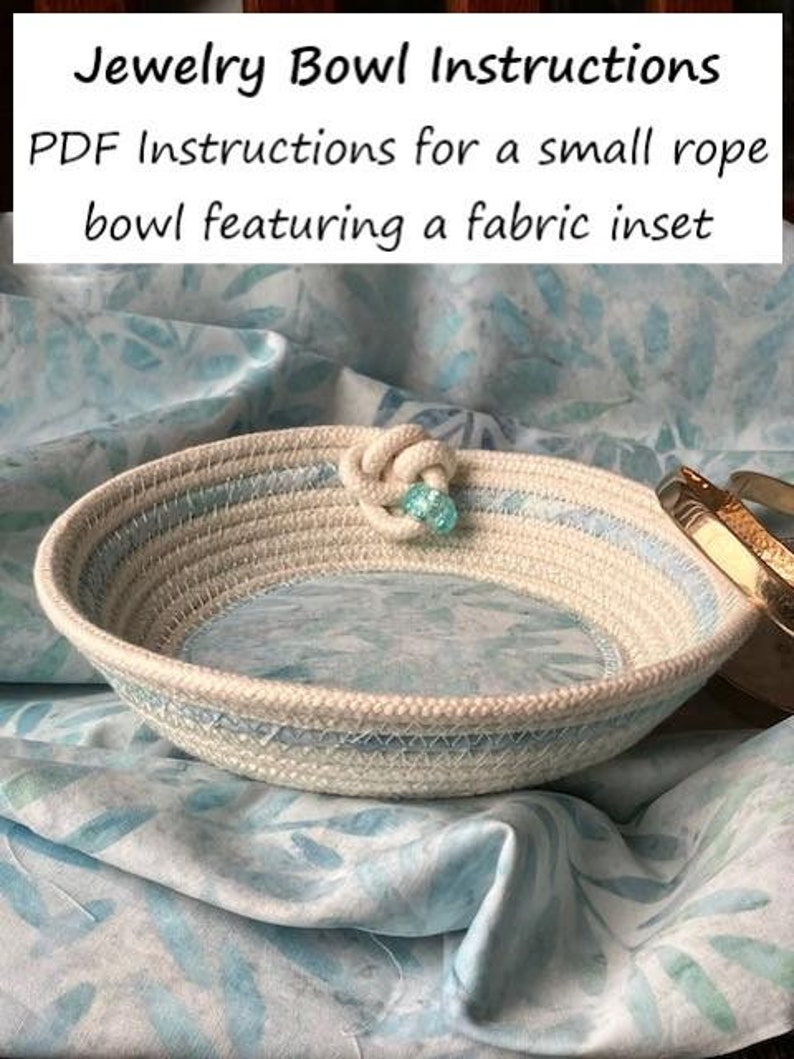 Rope Bowl Pattern: Fabric Inset, Beginner Sewing (PDF Pattern) - Etsy