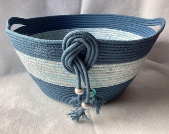 Coloured Rope Bowl Large (PDF) - Craft gifts