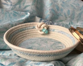 Rope Bowl Pattern: Fabric Inset, Beginner Sewing (PDF Pattern)