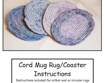 Mug Rug Instruction - Rope coasters - Stocking stuffers - bazaar items
