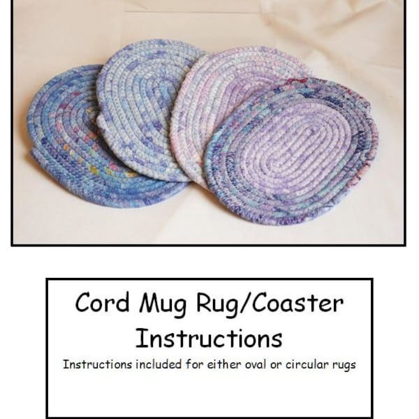 Mug Rug Instruction - Rope coasters - Stocking stuffers - bazaar items