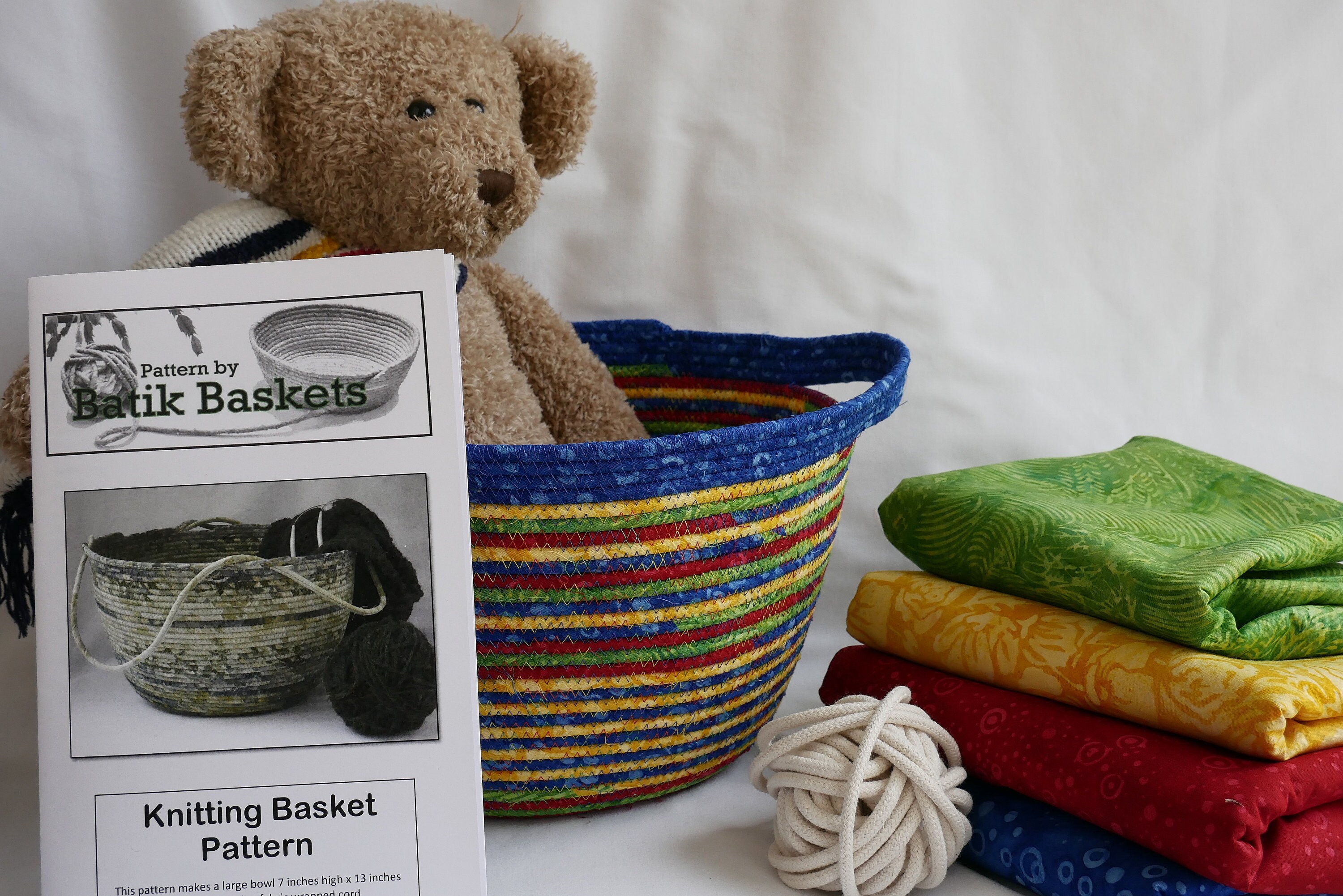 Large Rope Basket Kit Primary Colours Craft Kit rope Bowl Etsy Canada
