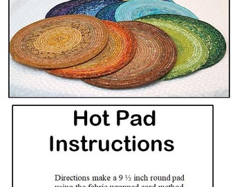 Rope Instructions - Hot pad - clothesline baskets - rope hot pad pattern - Batik Baskets