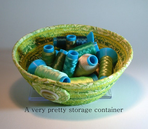 Rope Bowl Instructions PDF Pattern Fabric Wrapped Cord Rope Basket Pattern  Batik Baskets Make Your Own Rope Bowl Gifts 