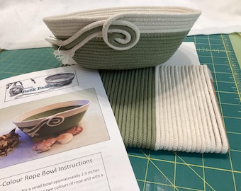 Rope Craft kits - 2 coloured Rope Bowl