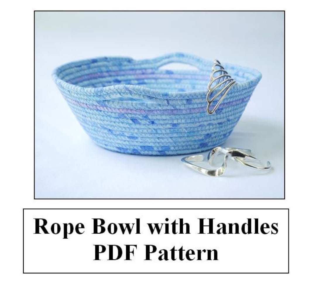 Rope Bowl With Handles Sewing Pattern (PDF) - Etsy