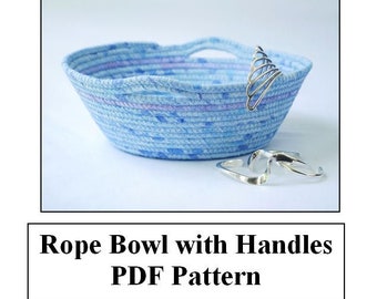 Rope Bowl with Handles Sewing Pattern (PDF)