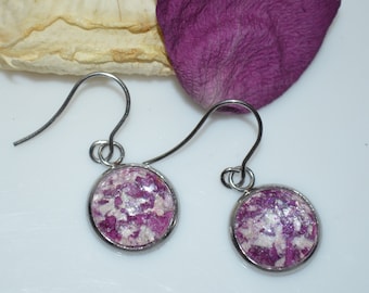 Custom Flower Petal Earrings: Stainless Steel Memorial Jewelry