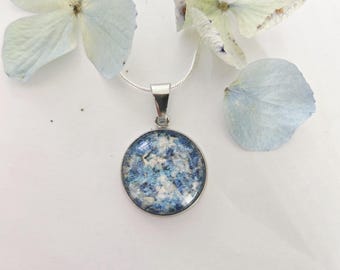 Custom Flower Petal Necklace: Stainless Steel Memorial Keepsake Pendant
