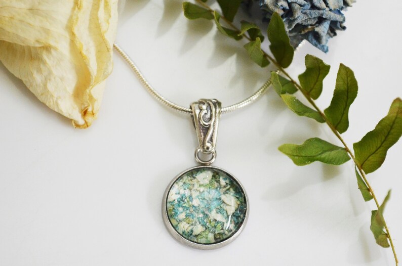 Memorial flower necklace made with your loved one's Etsy