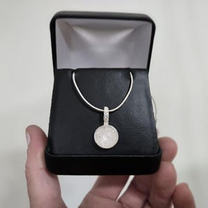 Cremation Jewelry Ash Necklace-the &quot;Emma&quot; Pendant -Pet Ashes Fused in Glass-Cremation Memorial Glass Jewelry