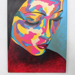 Acrylic Painting of Abstract Woman