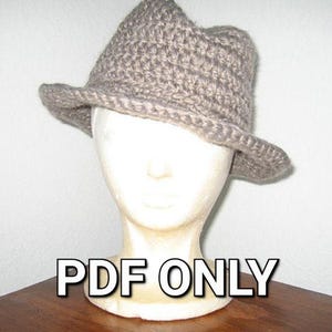 Modèle de Fedora Swagger au crochet (version britannique)