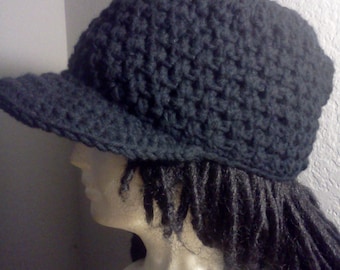Custom Crocheted Basketweave Cadet Hat // Fitted Hats // OOAK Unisex Baseball Caps