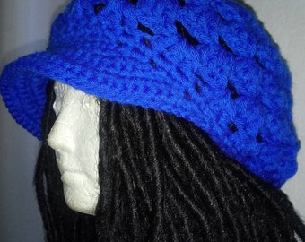 Custom Chunky Granny Square Newsboy-Style Tam // Crochet Tams // OOAK Unisex Slouchy Hats // Newsboy Hats // Made To Order