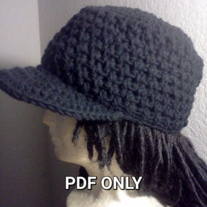 Crochet Basketweave Cadet Hat Pattern (US Version)