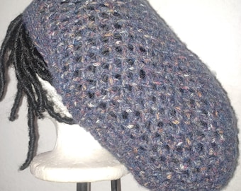The "Midnight Soul" Rasta Tam // Crochet Tams // OOAK Slouchy Hats // Unisex Rasta Hats
