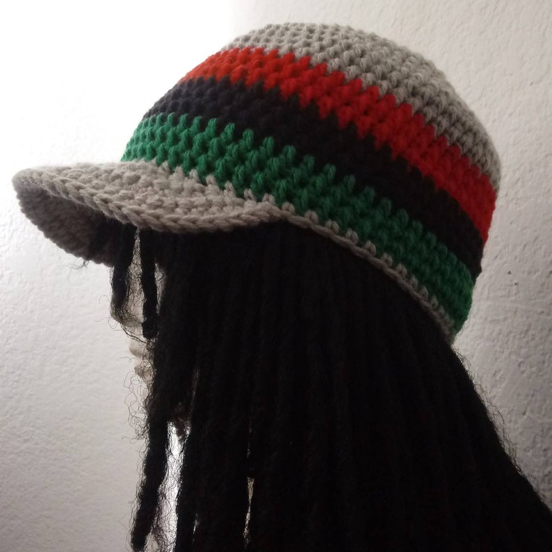 Custom African RBG Stripe Baseball Hat // Crochet Hats // | Etsy