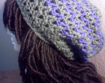 Custom V-Stitch Slouchy Hat // Crochet Tams // OOAK Slouchy Beanie Hats // Unisex Hats // Holiday Gifts // Christmas Gifts