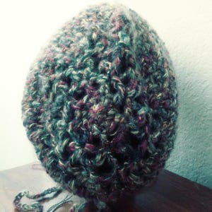 Custom Mandala Topper Drawstring Tam // Crochet Tams //Slouchy Hats // Rasta Hats