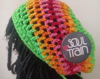 The Hippest Snood In America // Crochet Tams // OOAK Unisex Rasta Hats // Slouchy Hats