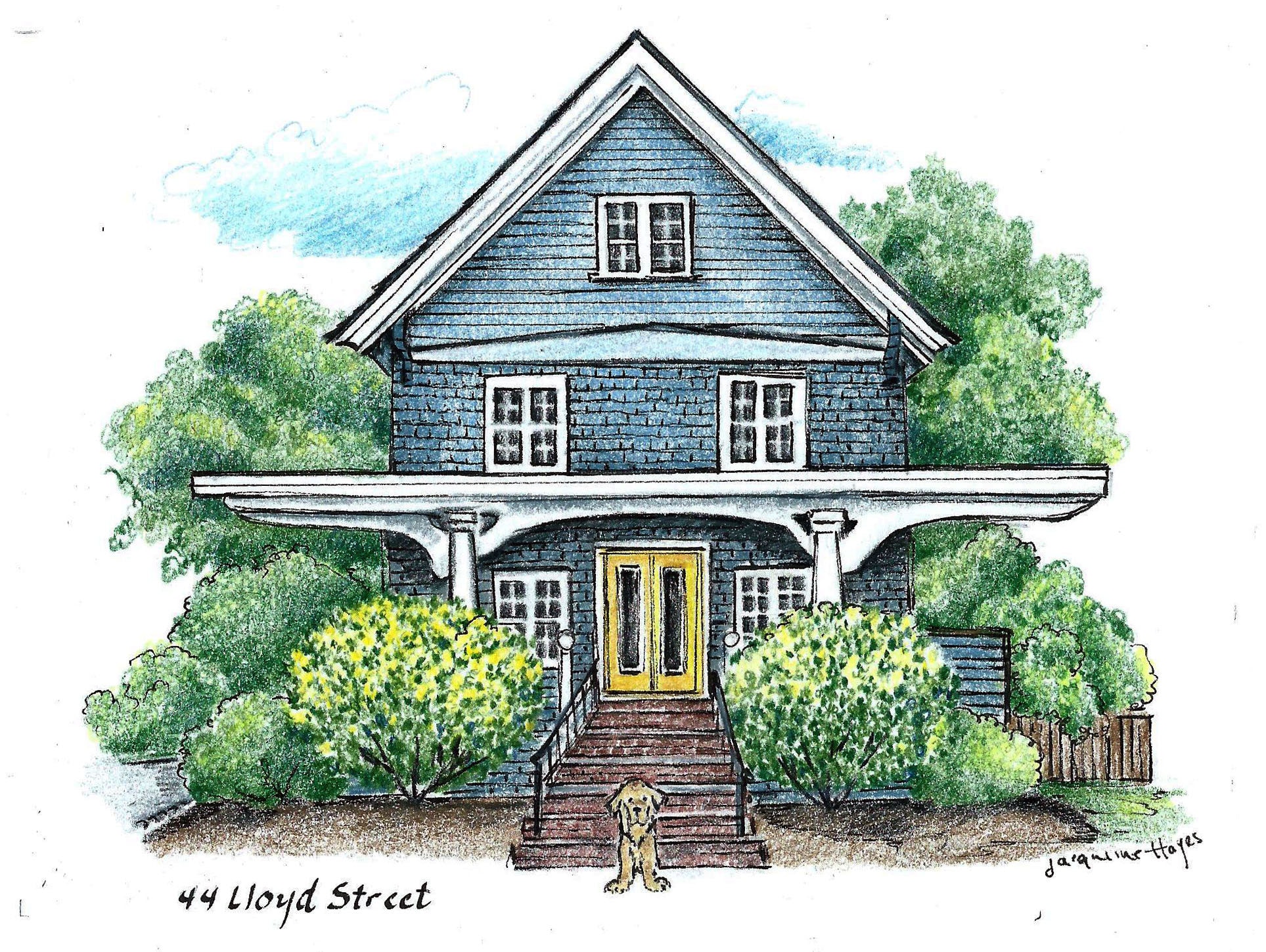 line drawing house clipart porch