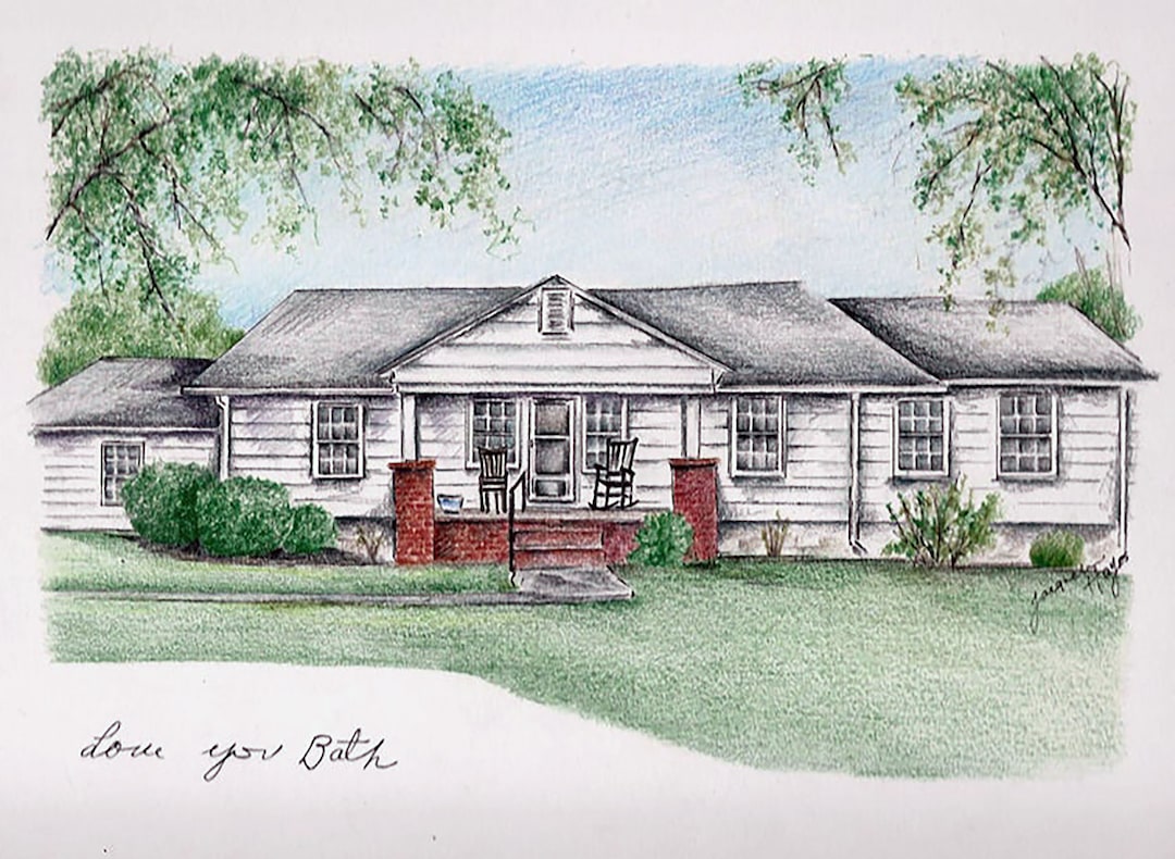 Custom House Drawing / House Portrait / House Illustration - Etsy